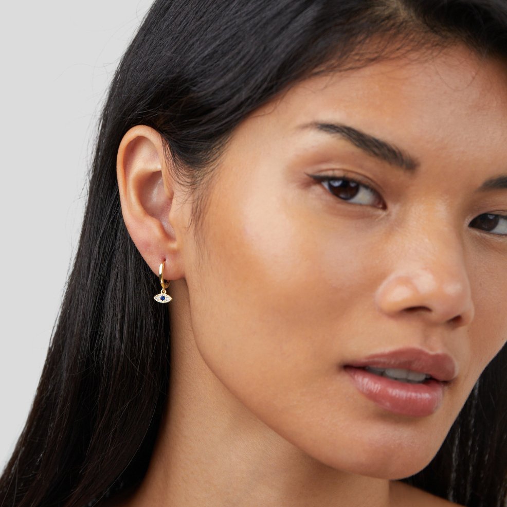 Aylin – Pendientes Ojo Azul Místico