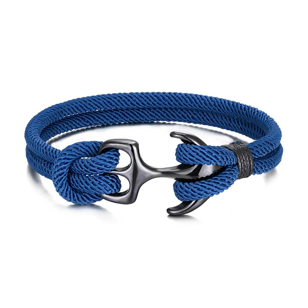 Pulsera Ancla Ajustable para Damas con Cordel Trenzado
