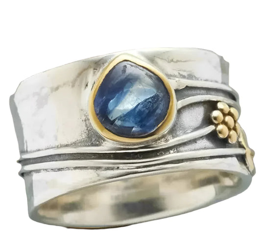 Harmónico - Anillo de meditación bohemio con piedra preciosa