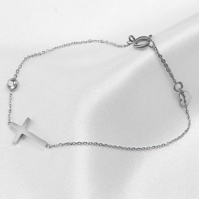 Althea – Pulsera con Cruz para Mujer en Oro & Plata
