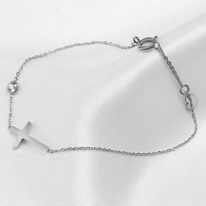 Althea – Pulsera con Cruz para Mujer en Oro & Plata