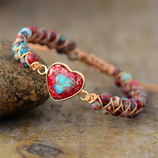 Tilda – Pulsera Corazón de Sanación en Piedra Natural