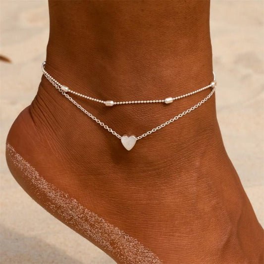 Selene – Pulsera de Tobillo Bicolor Oro & Plata
