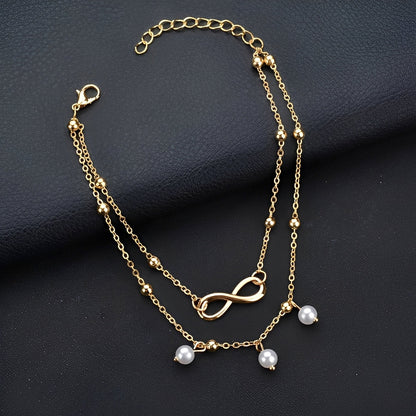 Livia – Pulsera de Tobillo Infinito para Mujer