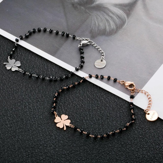 Faelya – Pulsera de la Suerte Trébol de 4 Hojas