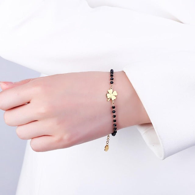 Faelya – Pulsera de la Suerte Trébol de 4 Hojas