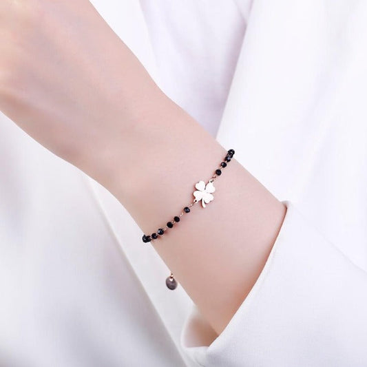 Faelya – Pulsera de la Suerte Trébol de 4 Hojas
