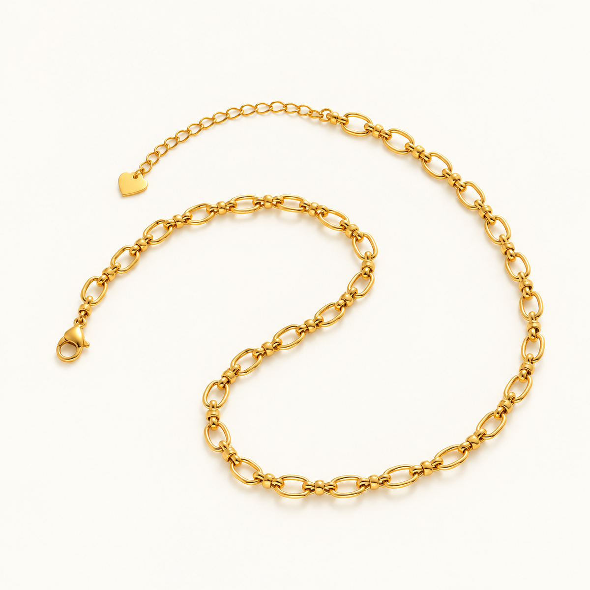 Collar de Cadena para Mujeres con Eslabones Ovales y Cierre Ajustable