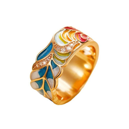Isolde – Anillo Susurros de Flores Pintadas a Mano