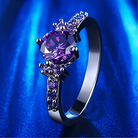 Coralie – Anillo Ametista Violeta