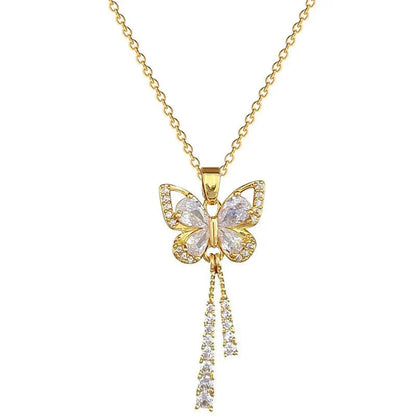 Avie – Collar Mariposa Brillante en Diamantes