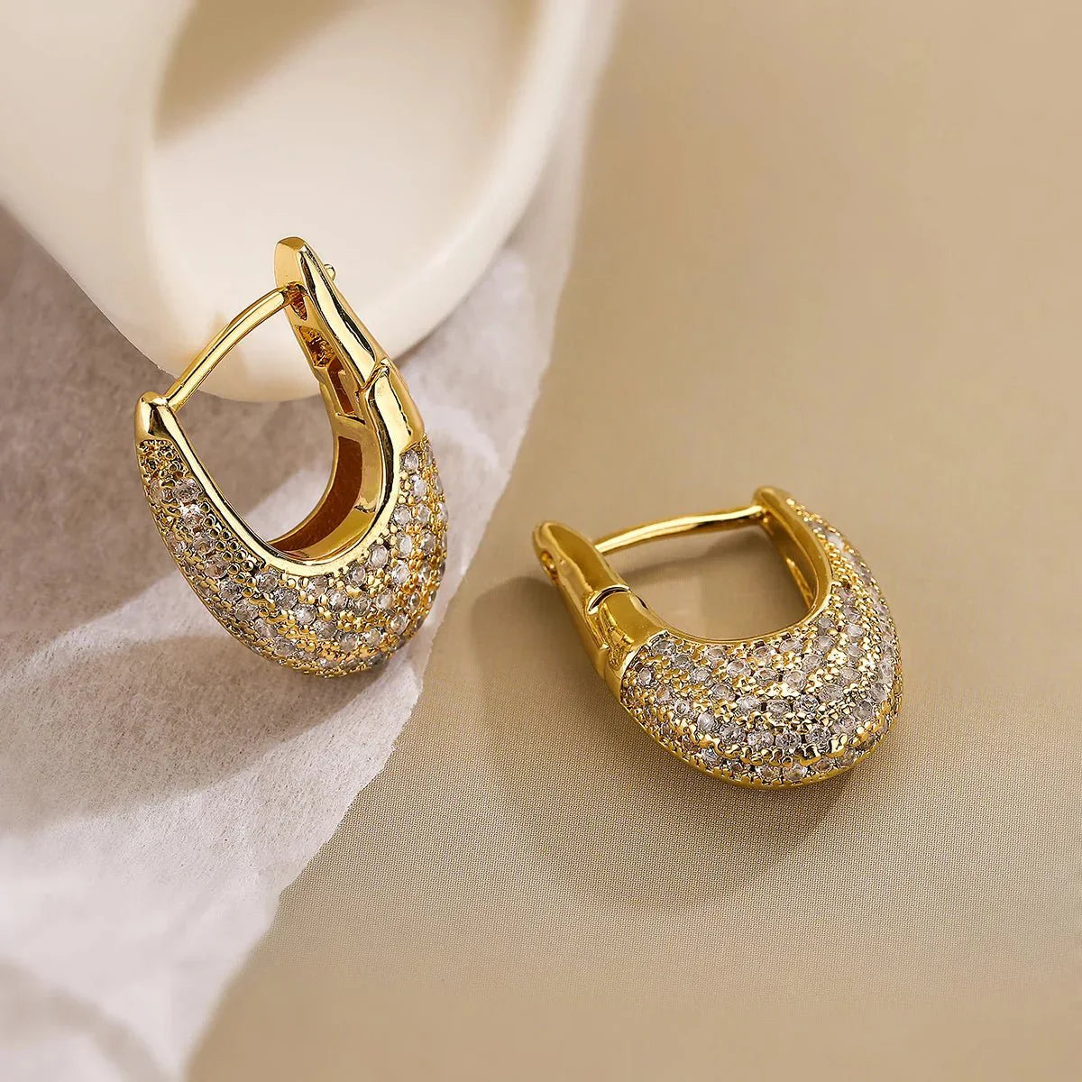 Hara – Créoles Gruesas Brillantes en Diamante