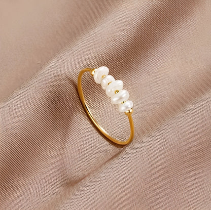Maelia – Anillo Clásico de Perla de Agua Dulce