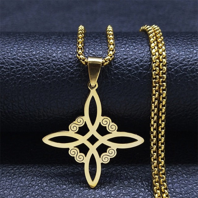Morwen – Collar Nudo de Bruja Protector