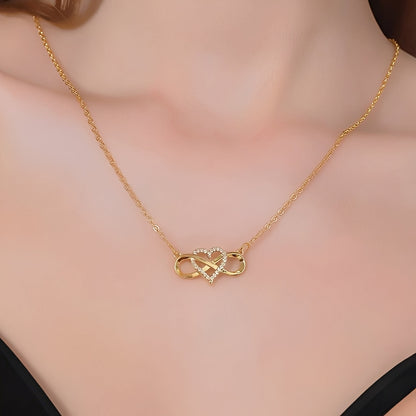 Amaya – Collar Infinito & Corazón del Amor Eterno