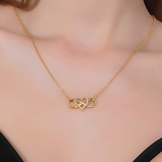 Amaya – Collar Infinito & Corazón del Amor Eterno