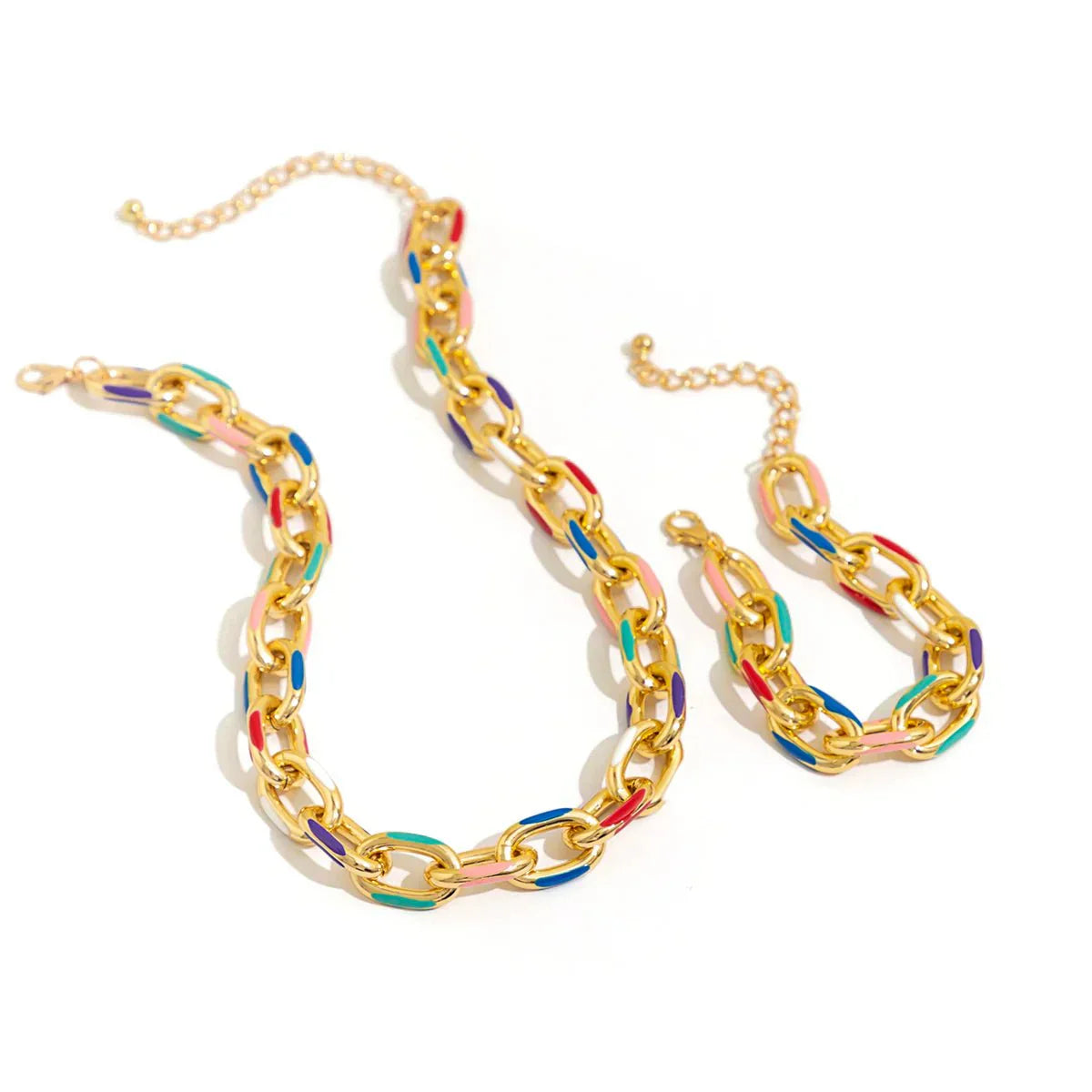 Jaya – Conjunto Collar & Pulsera Cadena Colorida