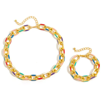 Jaya – Conjunto Collar & Pulsera Cadena Colorida