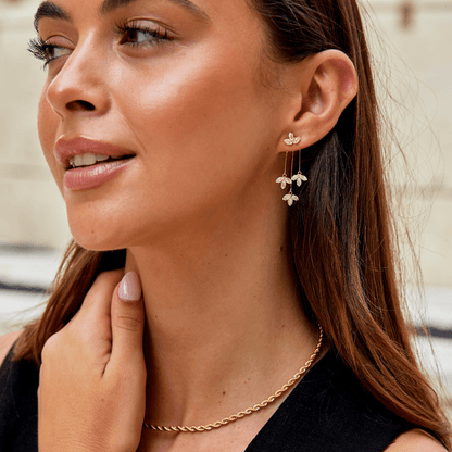 Karen – Pendientes Cascada de Loto en Cristal
