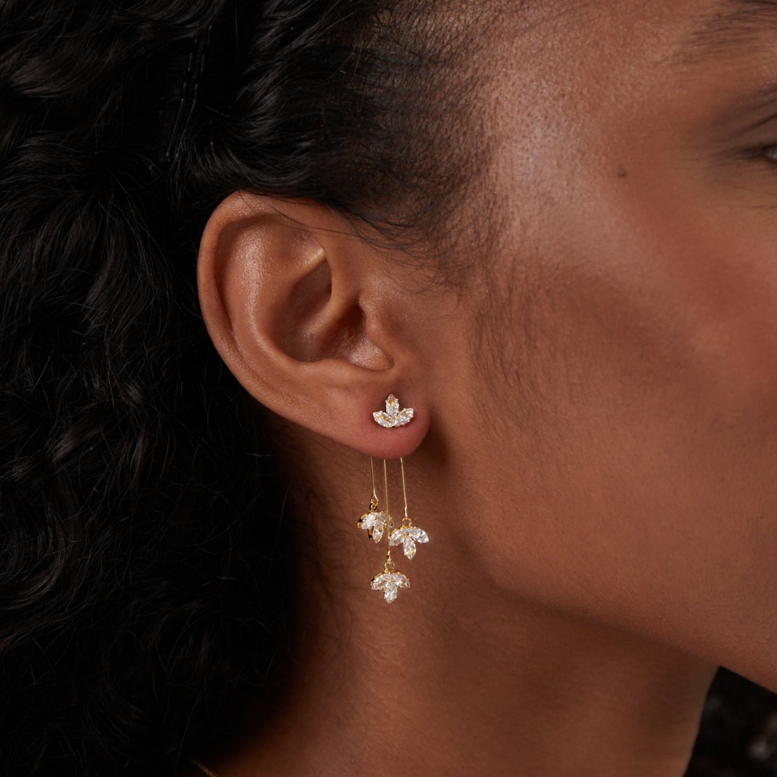 Karen – Pendientes Cascada de Loto en Cristal