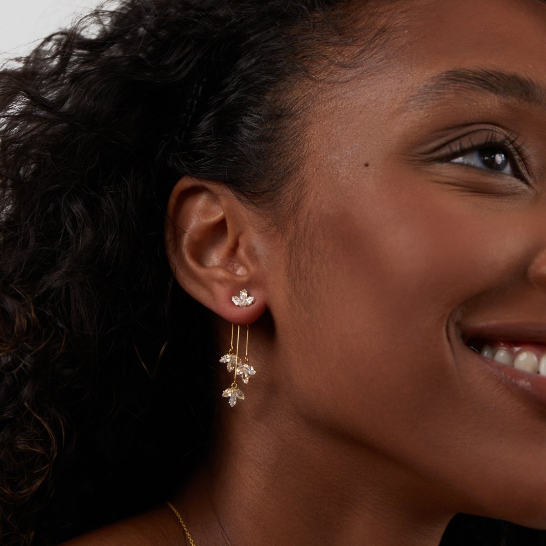 Karen – Pendientes Cascada de Loto en Cristal