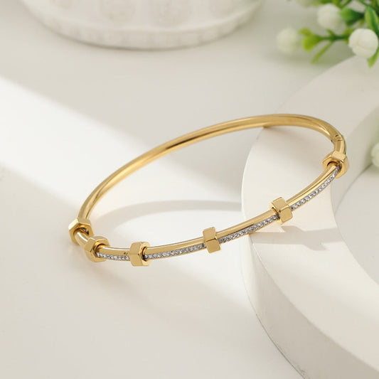 Aurélie – Pulsera elegante y brillante en oro