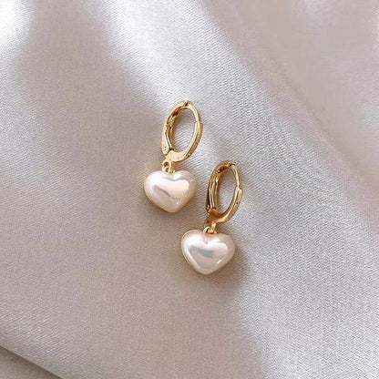 Noreen – Pendientes Corazón Elegantes con Perla