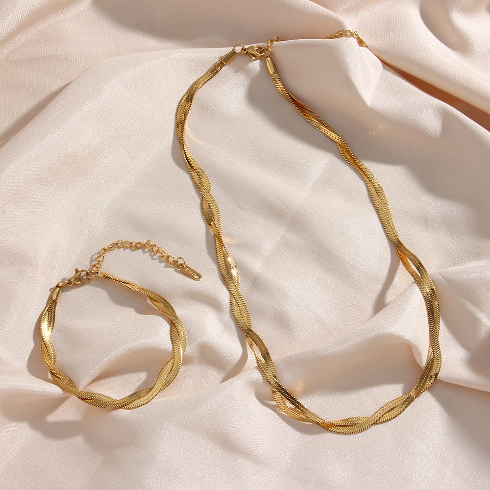 Miya – Set Cadena Serpiente Retorcida