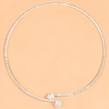 Olli – Collar Choker Corazón Abierto en Diamantes