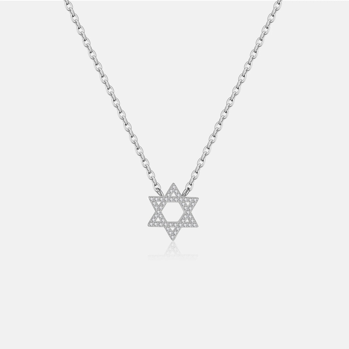Collar de Estrella para Mujeres con Colgante de Seis Puntas y Acentos de Piedra
