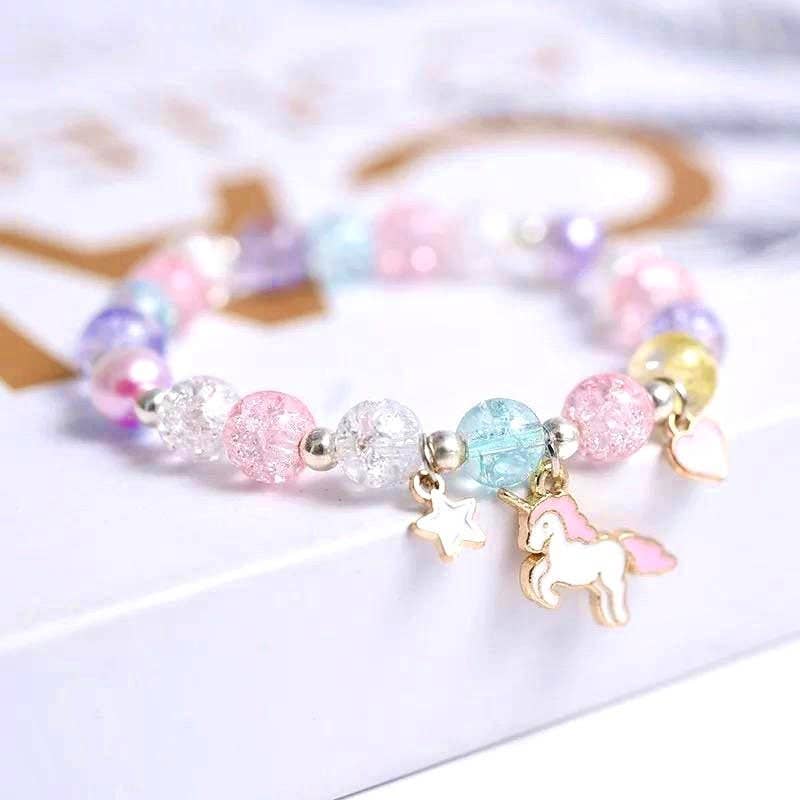 Dreamy - Pulsera de Perlas con Colgante de Unicornio