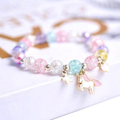Dreamy - Pulsera de Perlas con Colgante de Unicornio