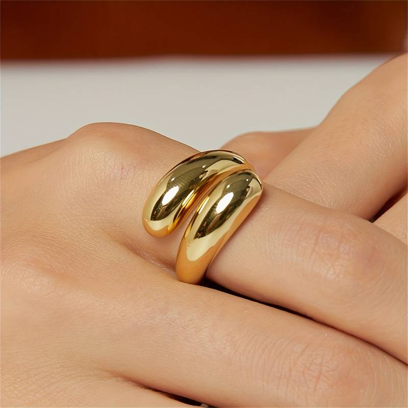 Anillo gota de agua - Anillo envolvente minimalista