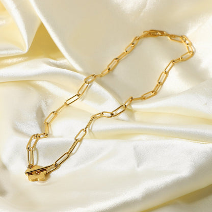 Collar de eslabones con clip - Collar de eslabones en capas