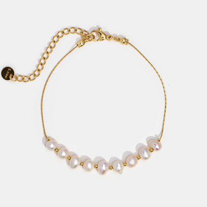 Saphira – Pulsera de Perlas Nacaradas Brillantes