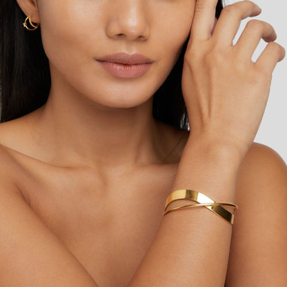 Arielle – Brazalete Jonc Dorado Elegante