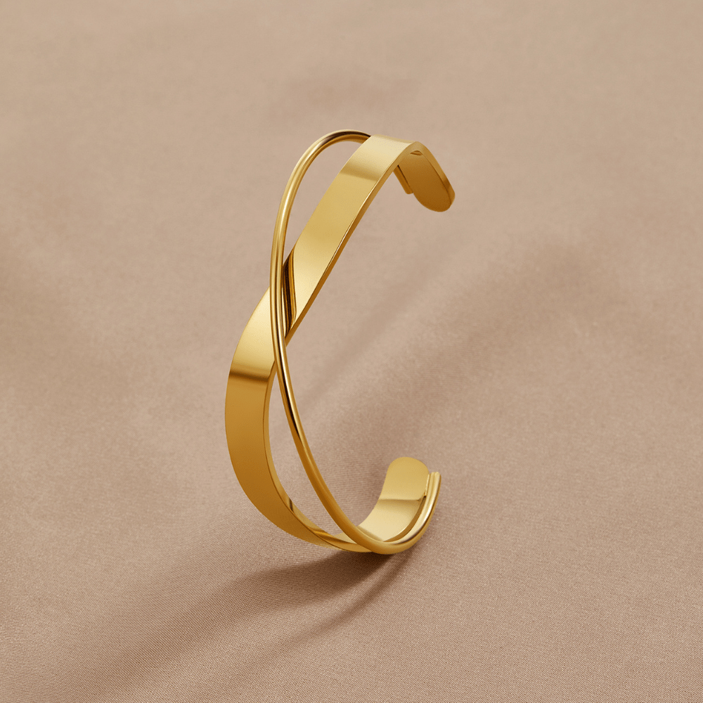 Arielle – Brazalete Jonc Dorado Elegante