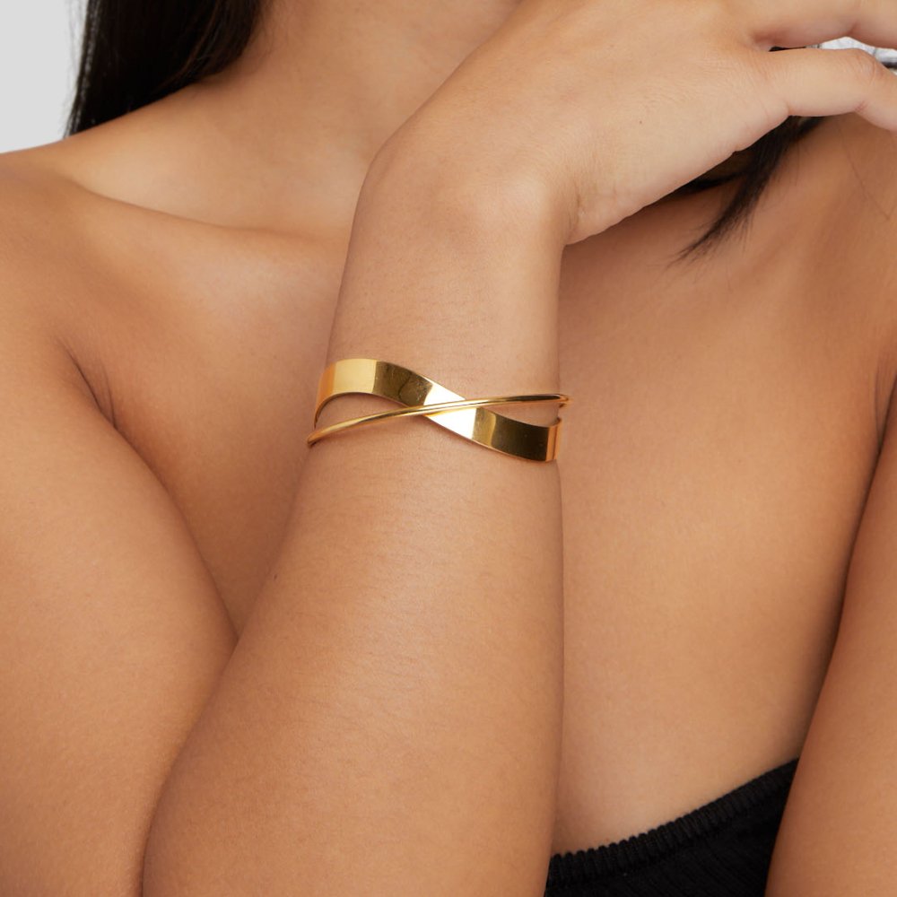Arielle – Brazalete Jonc Dorado Elegante