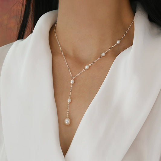 Elisse - Collar Vintage de Perlas con Acabado Radiante