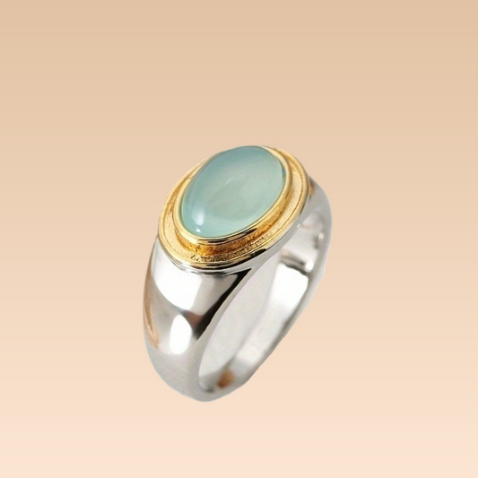 Mira – Anillo Vintage en Piedra de Luna Verde