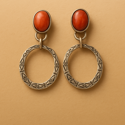 Althea – Pendientes Boho Vintage con Ónix Natural
