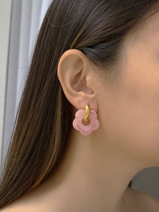 Aros Donut Charme Rosa Blume