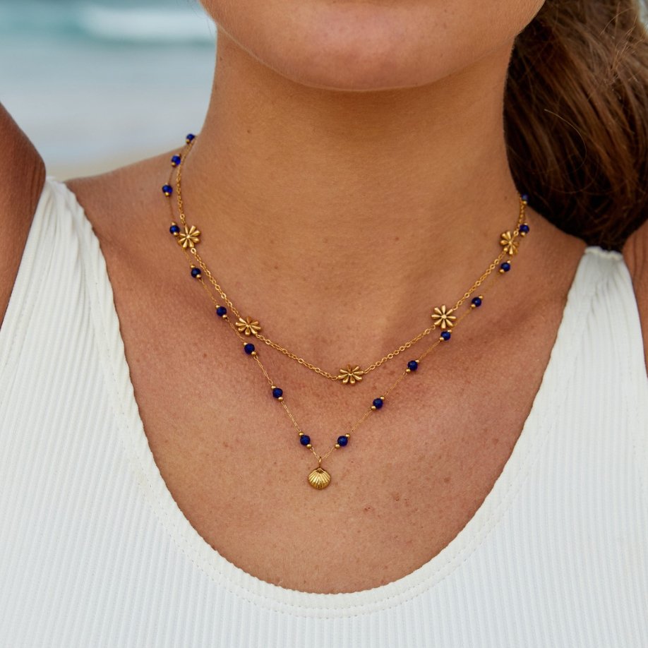 Joyce – Collar Flor en Oro 18K