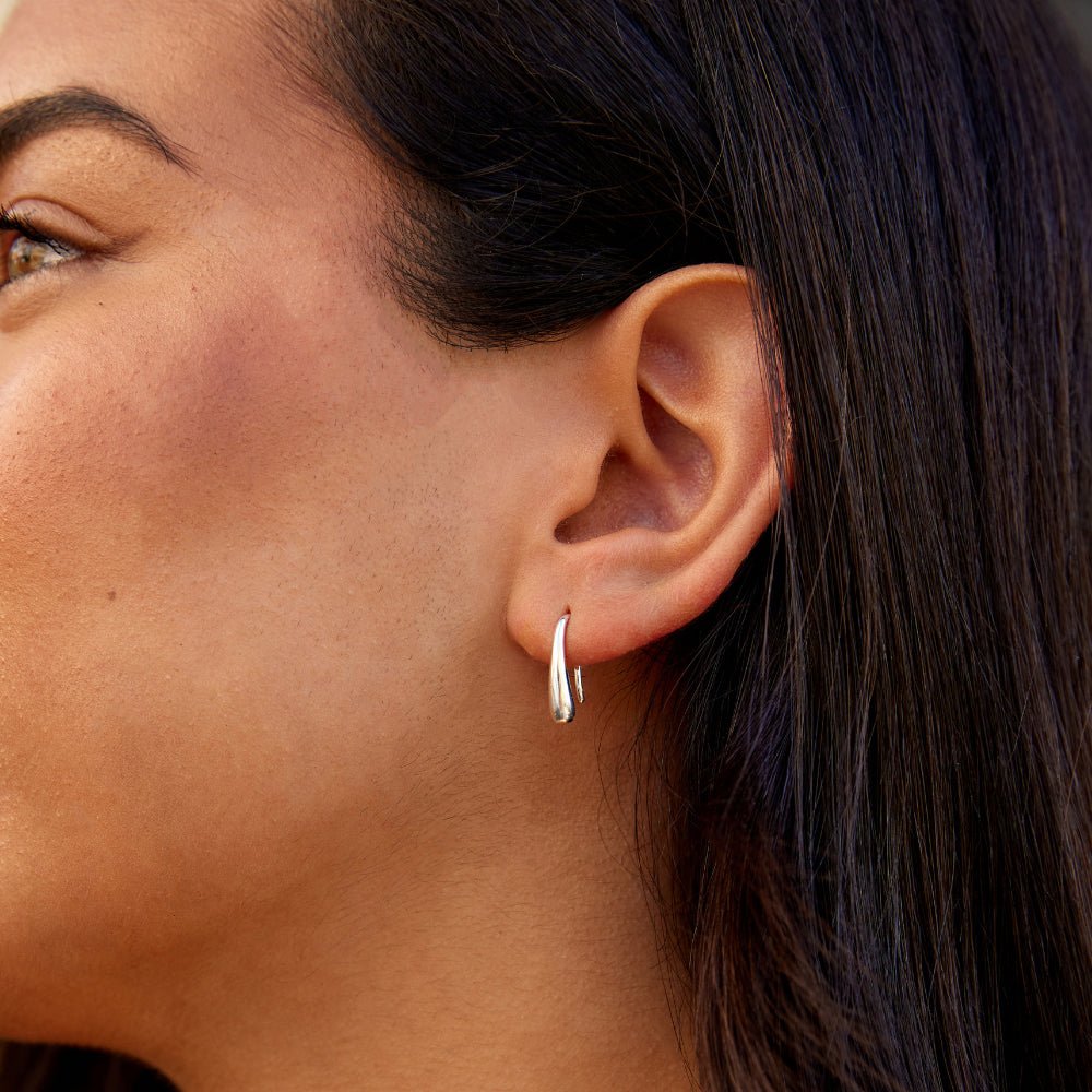 Francesca – Pendientes Gota de Agua Plateados