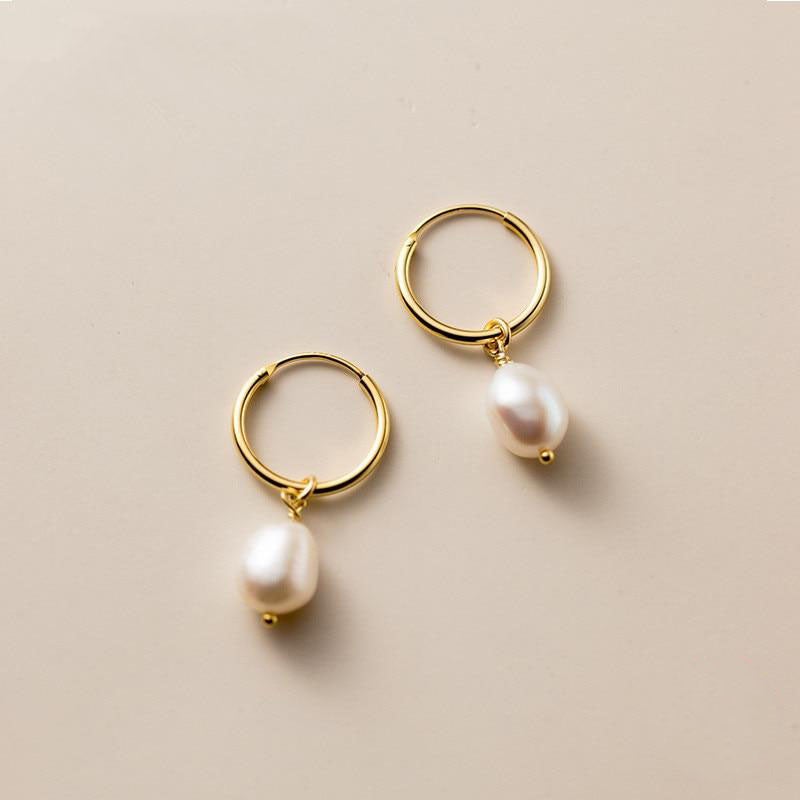 Bella – Pendientes de Perlas de Agua Dulce