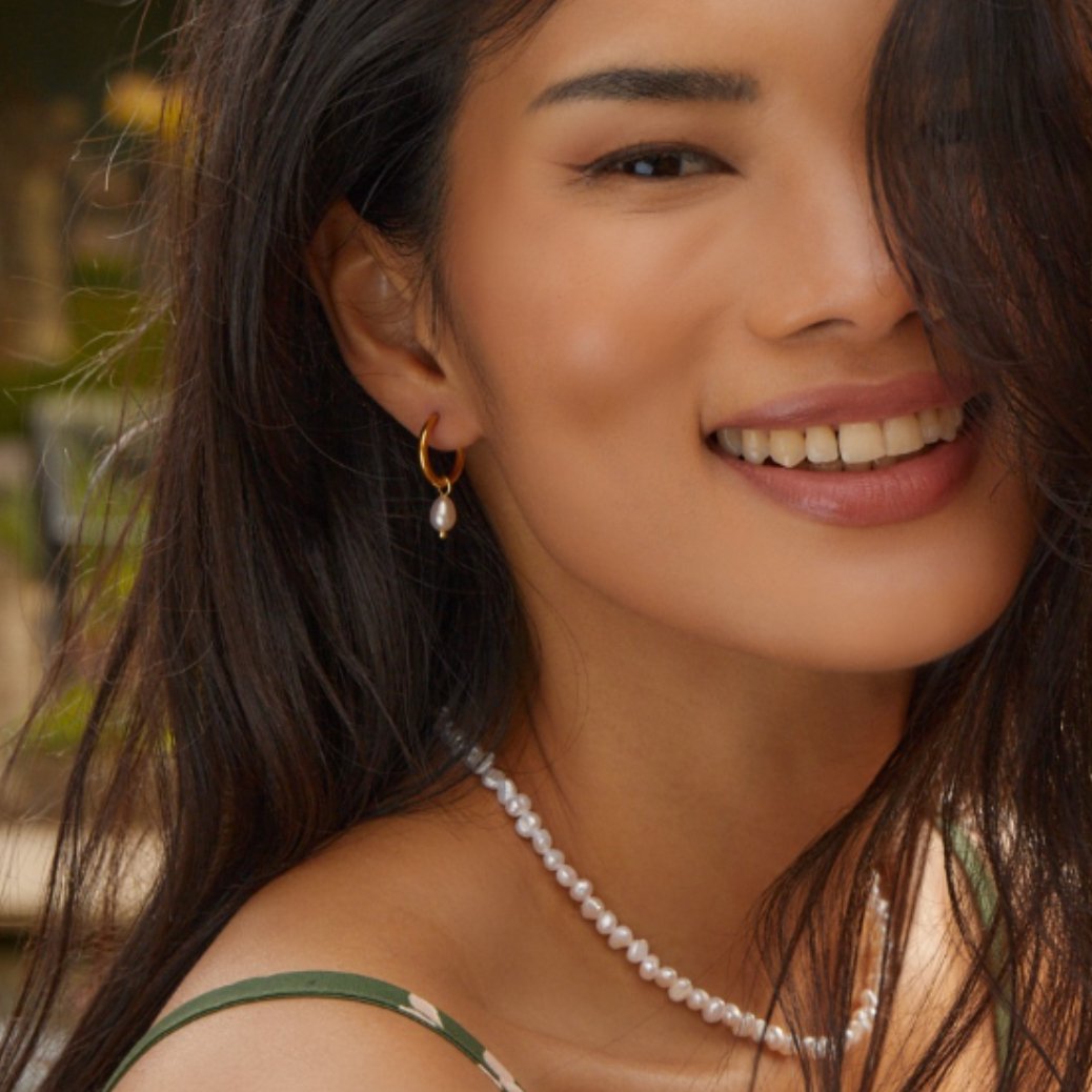 Bella – Pendientes de Perlas de Agua Dulce
