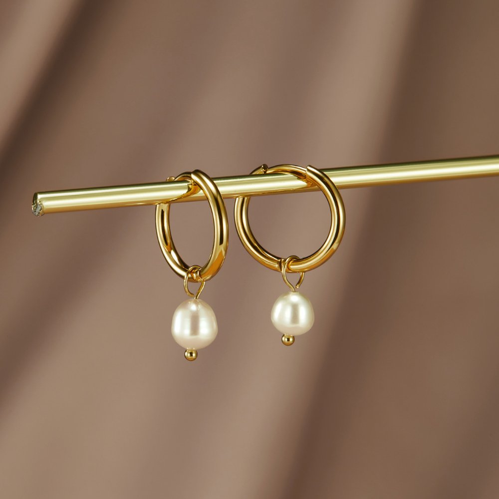 Bella – Pendientes de Perlas de Agua Dulce