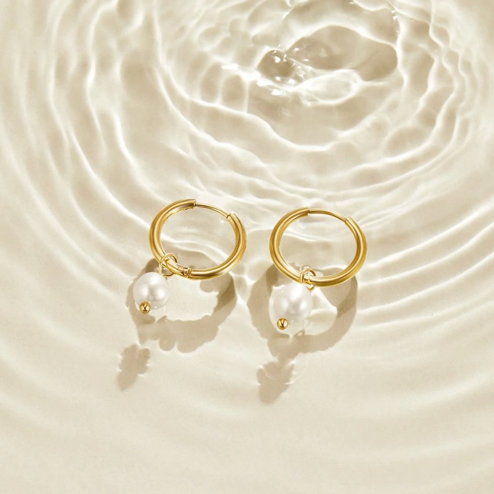 Bella – Pendientes de Perlas de Agua Dulce