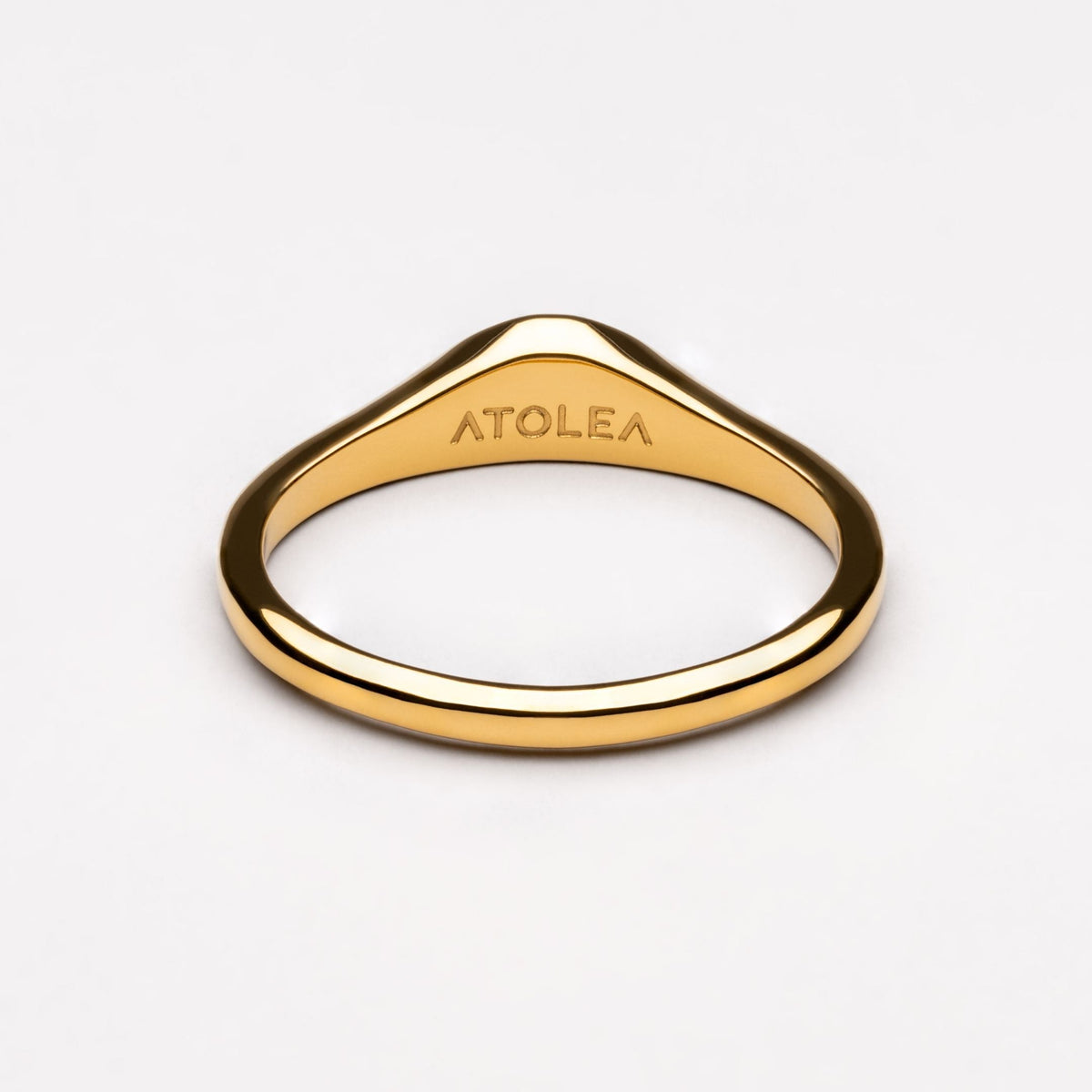 Anillo Apilable de Mujer con Grabado de Salida del Sol y Superficie Curvada