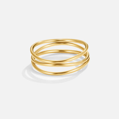 Amara – Anillo Bucle Infinito Dorado